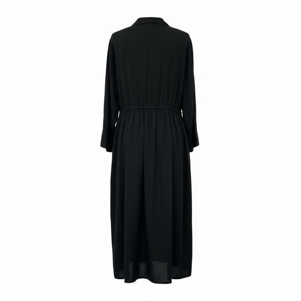 Natural Life 100% Organic Cotton Long Sleeve Dress - Size Medium - Black - Picture 2 of 14